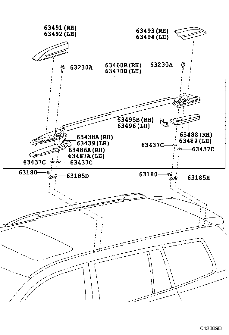63142-48040 REINFORCEMENT, ROOF PANEL, NO.2 product image