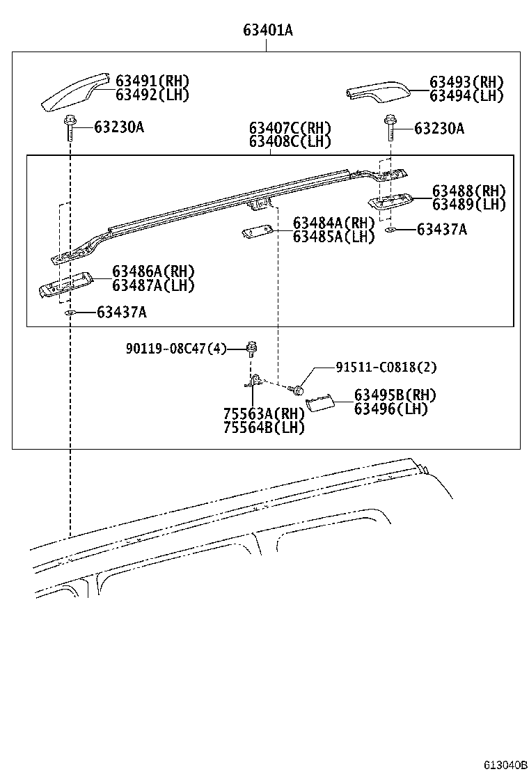 63102-60110 PANEL SUB-ASSY, WINDSHIELD HEADER product image