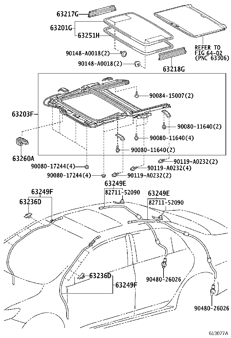 63102-02130 PANEL SUB-ASSY, WINDSHIELD HEADER product image