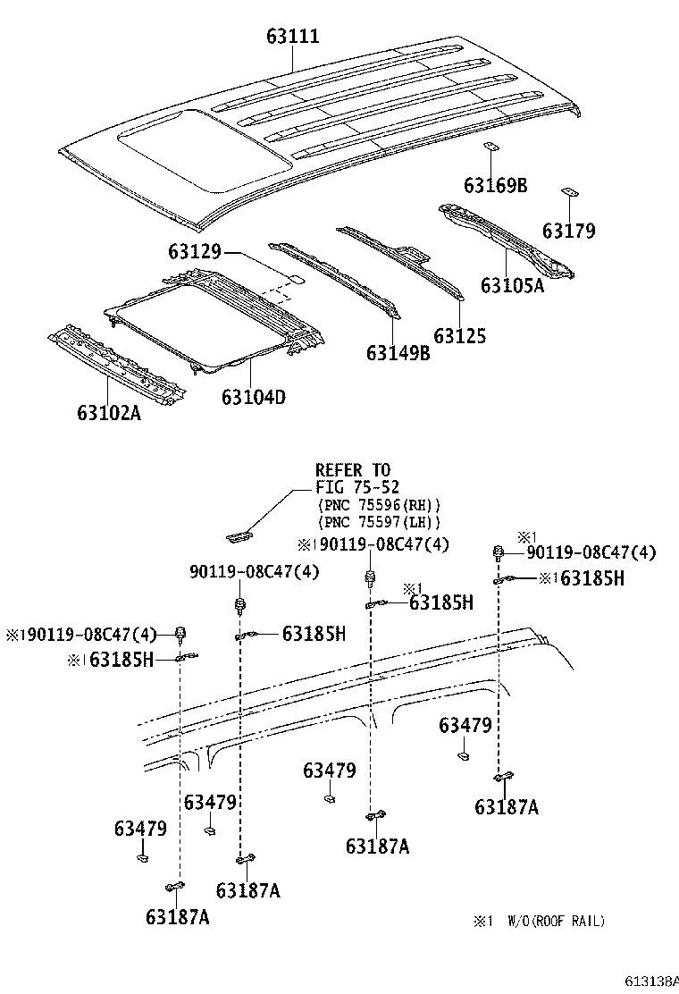 63102-60110 PANEL SUB-ASSY, WINDSHIELD HEADER product image