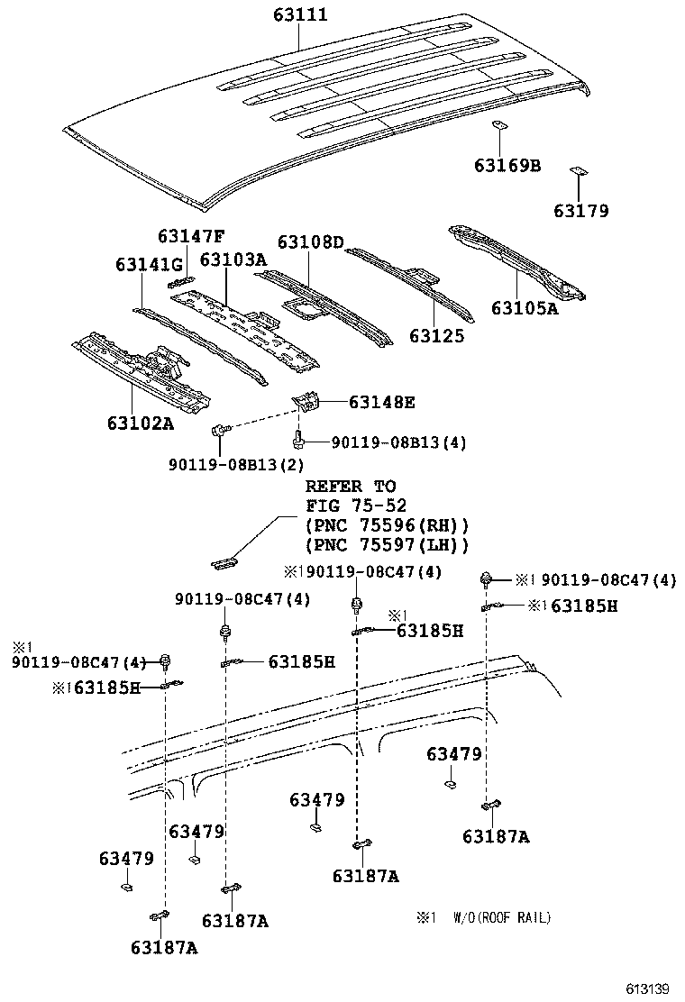 63102-60110 PANEL SUB-ASSY, WINDSHIELD HEADER product image