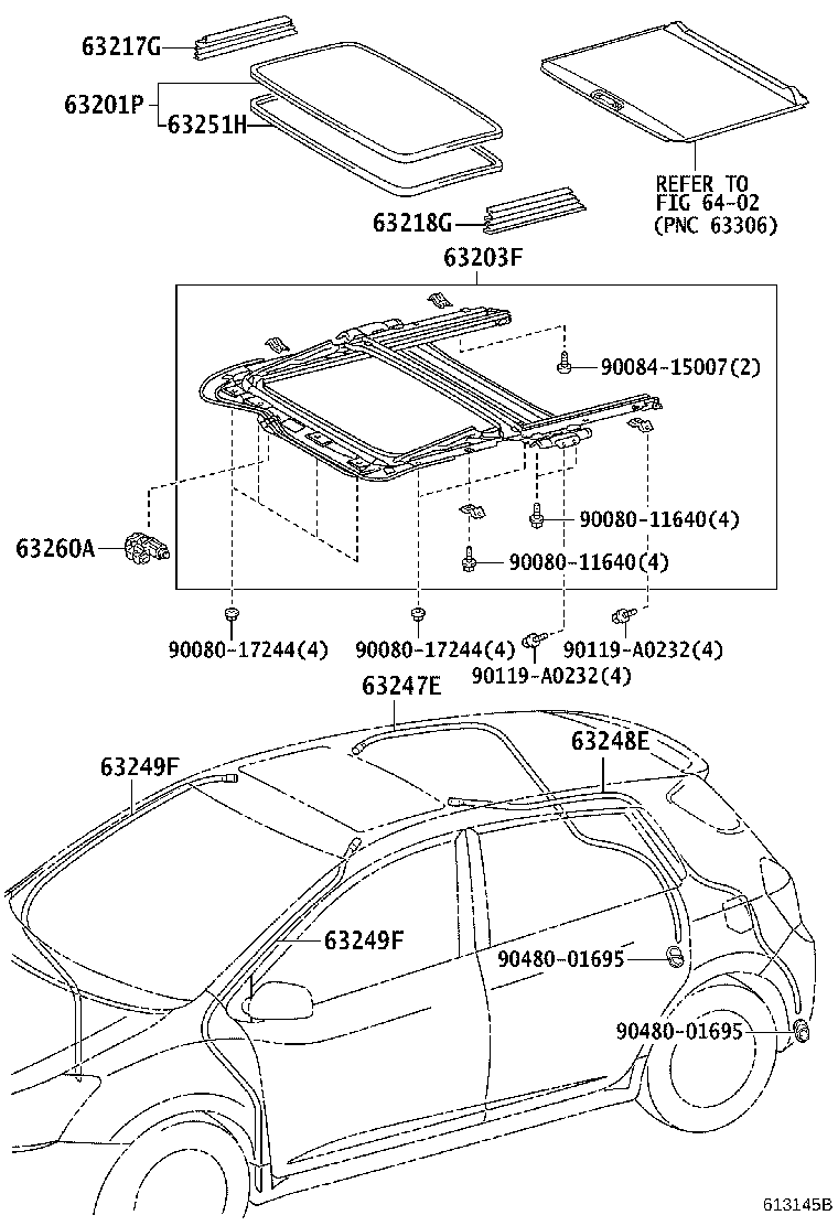63102-02110 PANEL SUB-ASSY, WINDSHIELD HEADER product image