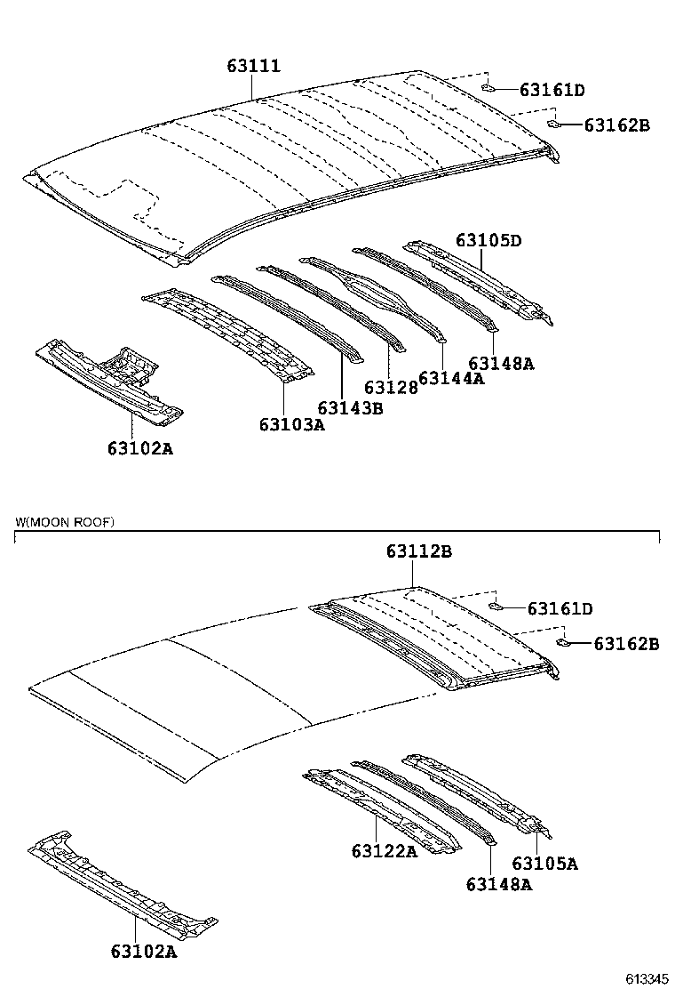 63111-0T010 PANEL, ROOF product image