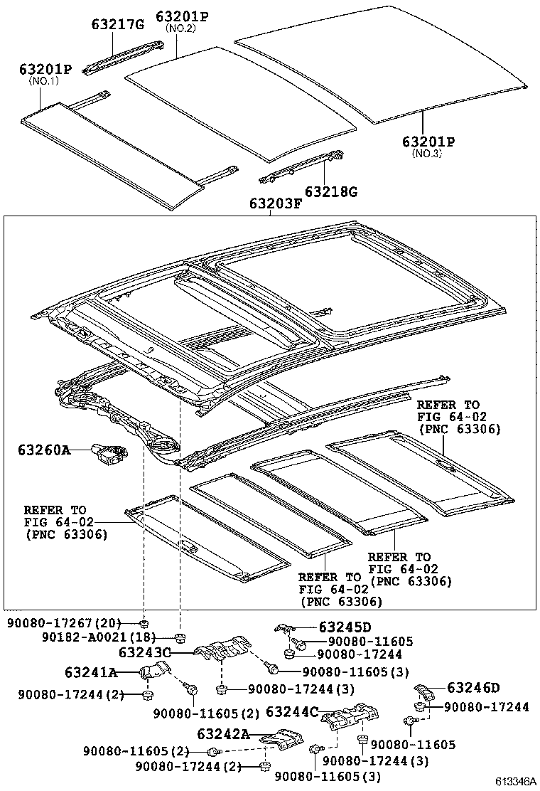 63122-0T010 REINFORCEMENT, ROOF PANEL, FRONT product image