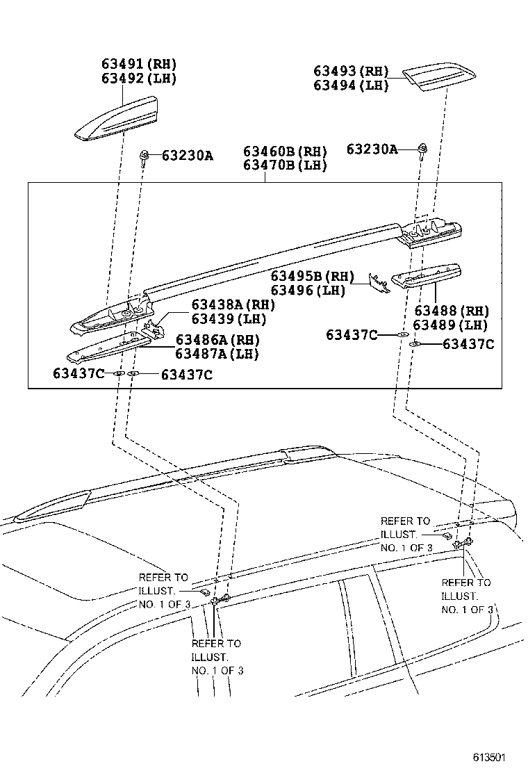 63103-0E010 REINFORCEMENT, ROOF PANEL, NO.2 product image