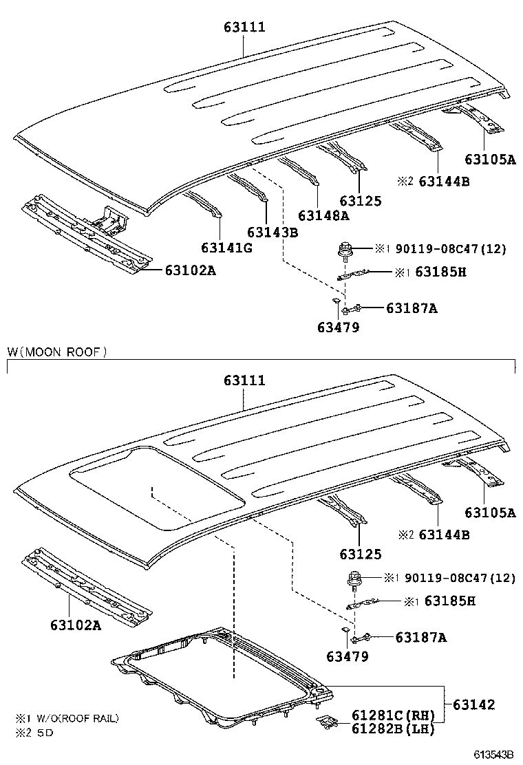 63111-60830 PANEL, ROOF product image