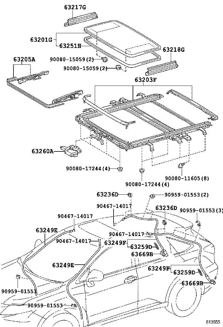 63138-0E010 BRACKET, DOME LAMP, NO.2 product image