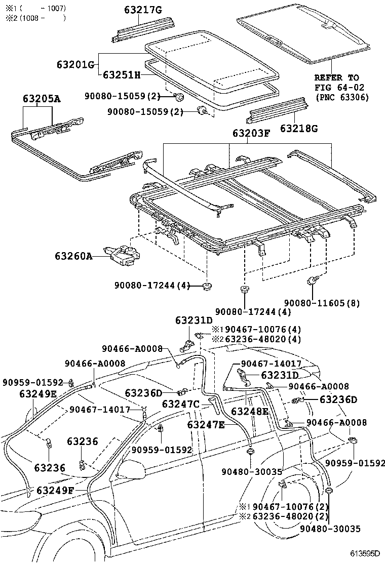 63104-0E020 REINFORCEMENT, ROOF PANEL, NO.3 product image