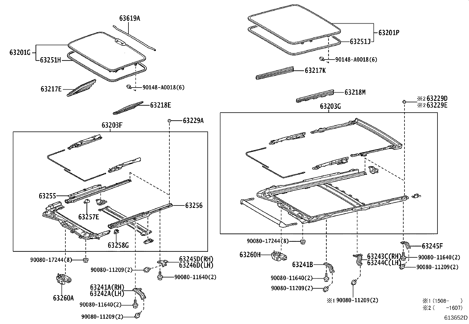 63169-0E020 RETAINER, ROOF REINFORCEMENT, NO.2 product image