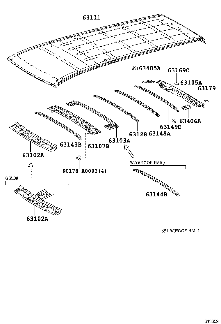 63102-08030 PANEL SUB-ASSY, WINDSHIELD HEADER product image
