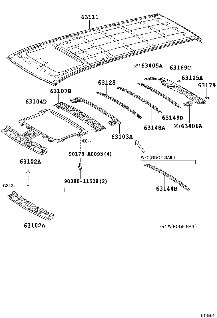 63102-08030 PANEL SUB-ASSY, WINDSHIELD HEADER product image