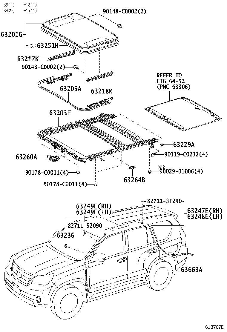 63102-0G020 PANEL SUB-ASSY, WINDSHIELD HEADER product image