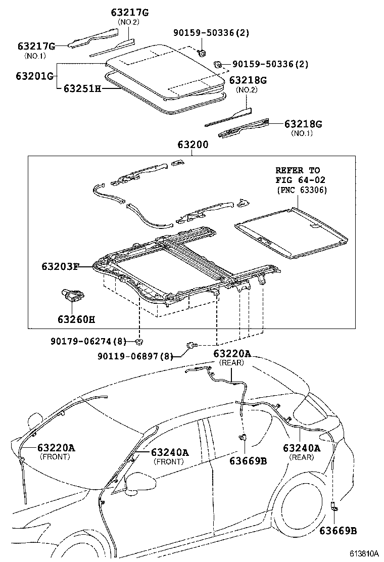 63142-76010 REINFORCEMENT, ROOF PANEL, REAR product image