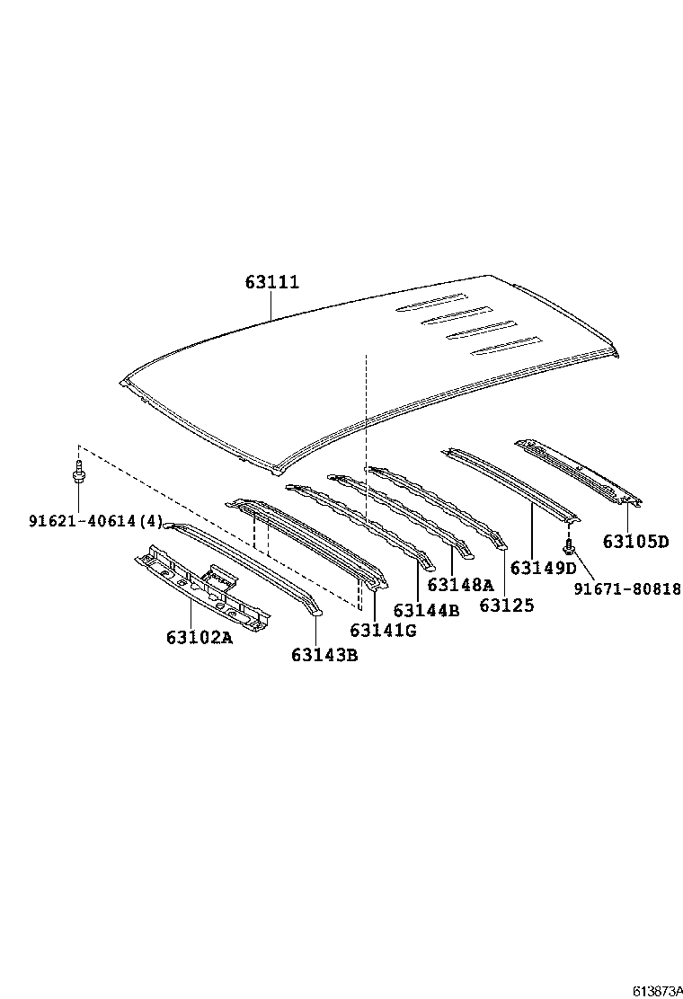 63138-52010 BRACKET, DOME LAMP, NO.2 product image