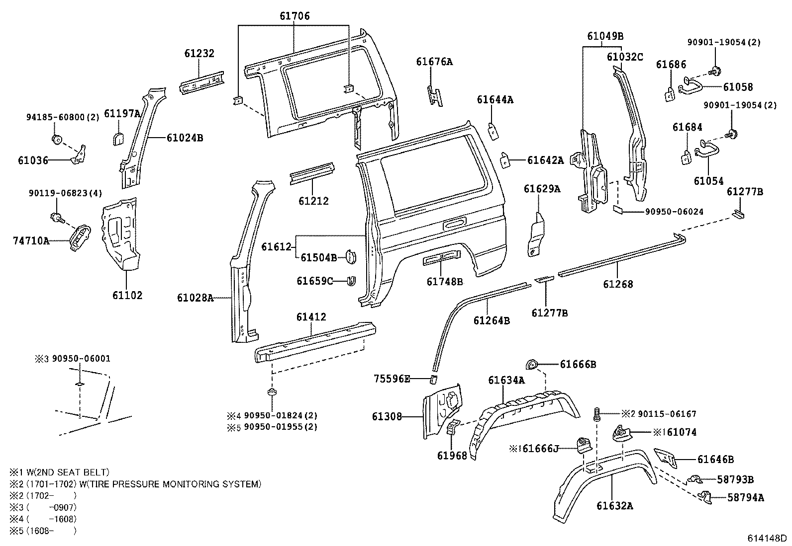 58741-60090 PROTECTOR, REAR WHEEL EXTENSION, RH product image