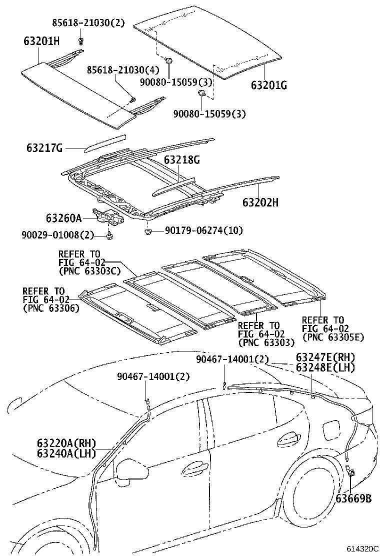 63111-33400 PANEL, ROOF product image