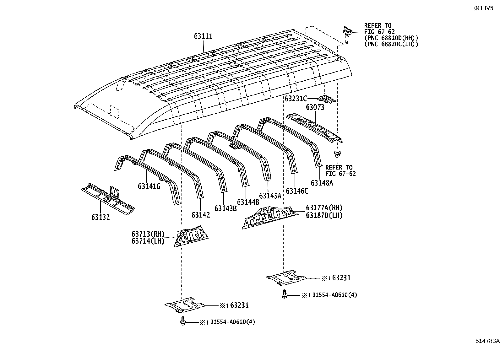 63102-26330 PANEL, WINDSHIELD HEADER, INNER product image
