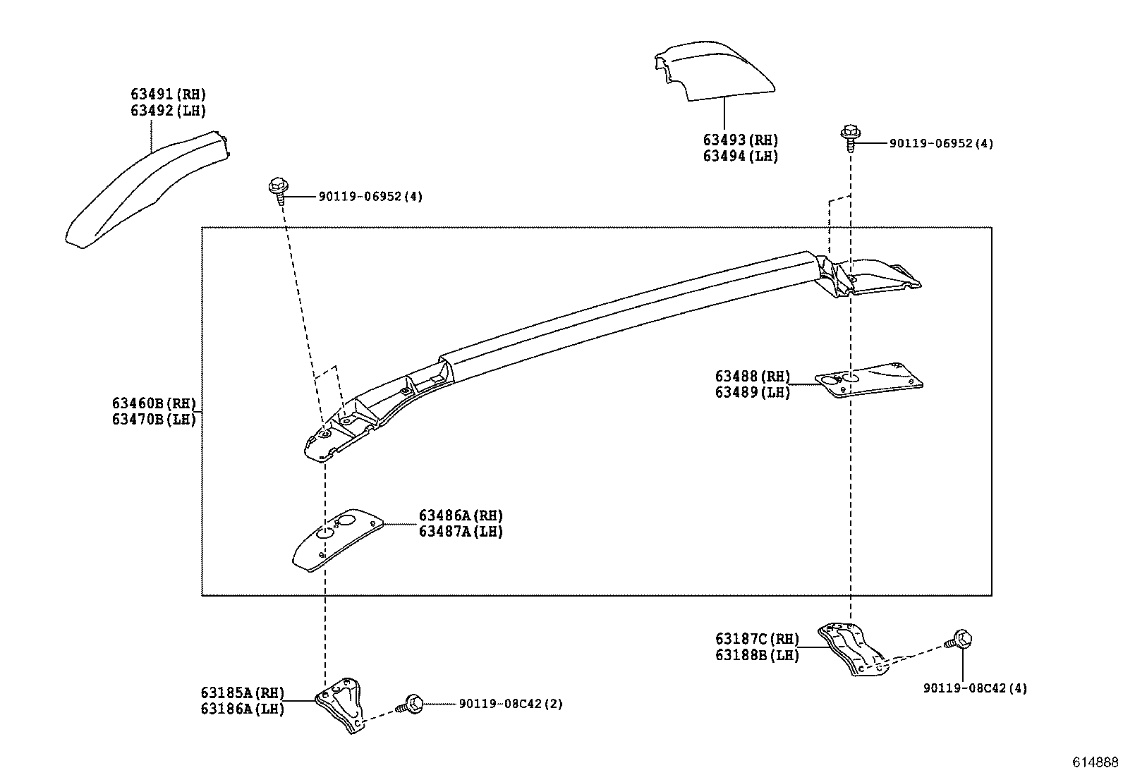 63132-0D070 PANEL, WINDSHIELD HEADER, INNER product image