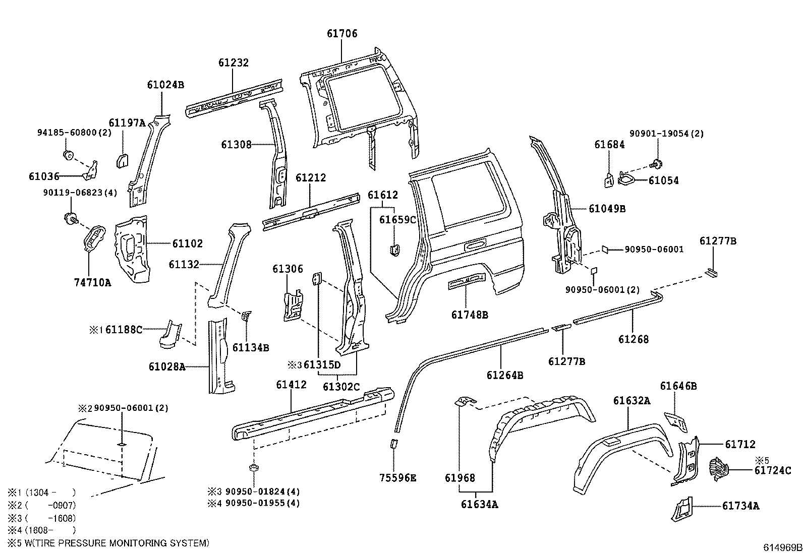 58741-60090 PROTECTOR, REAR WHEEL EXTENSION, RH product image