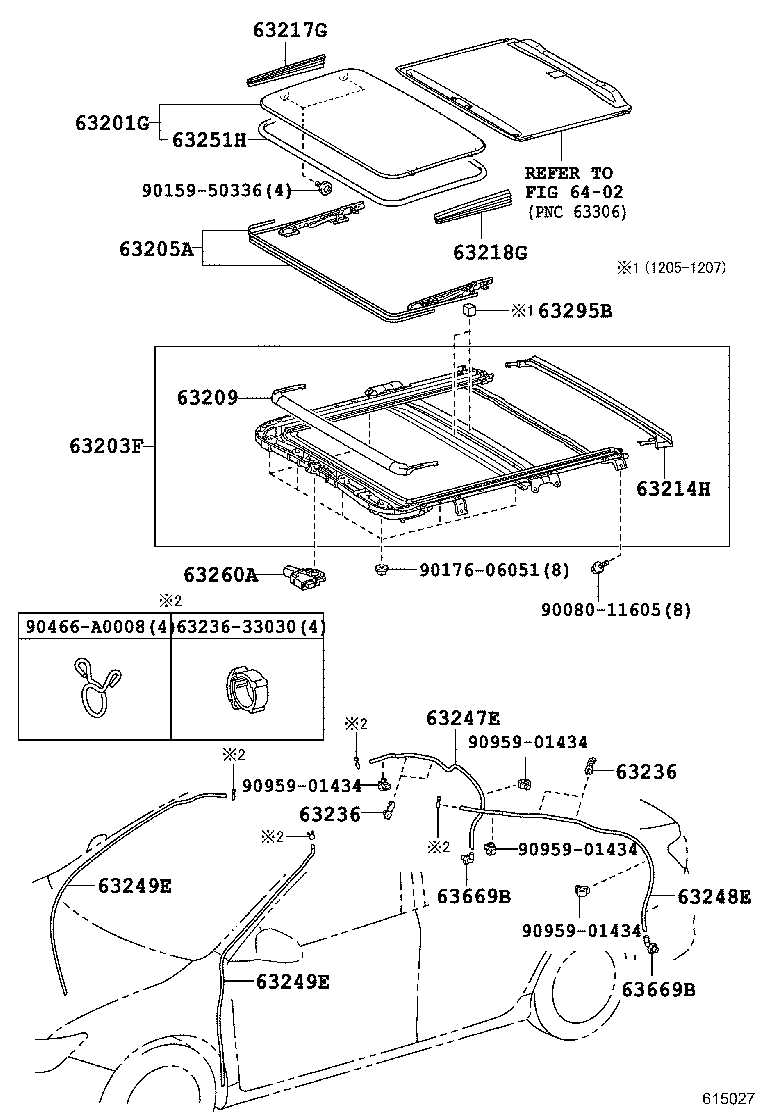 63111-06540 PANEL, ROOF product image