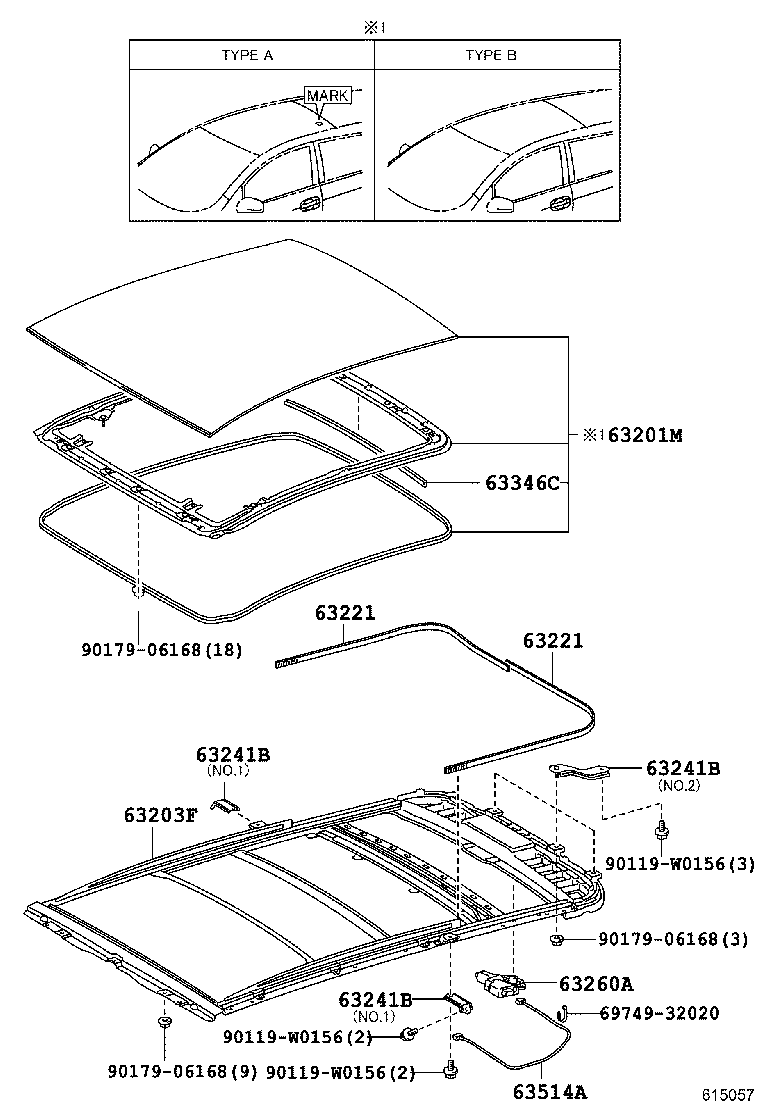61247-0F020 REINFORCEMENT, ROOF SIDE RAIL, INNER product image