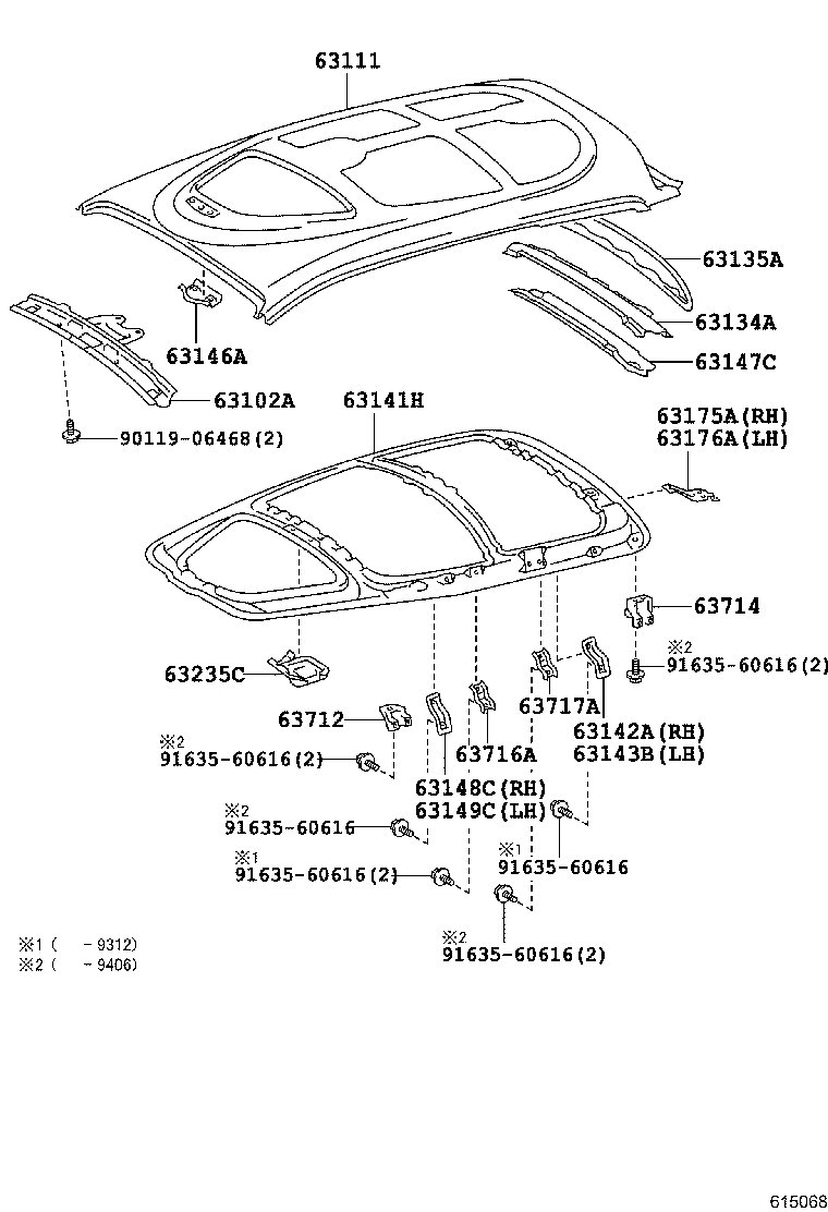 63102-21010 PANEL SUB-ASSY, WINDSHIELD HEADER product image