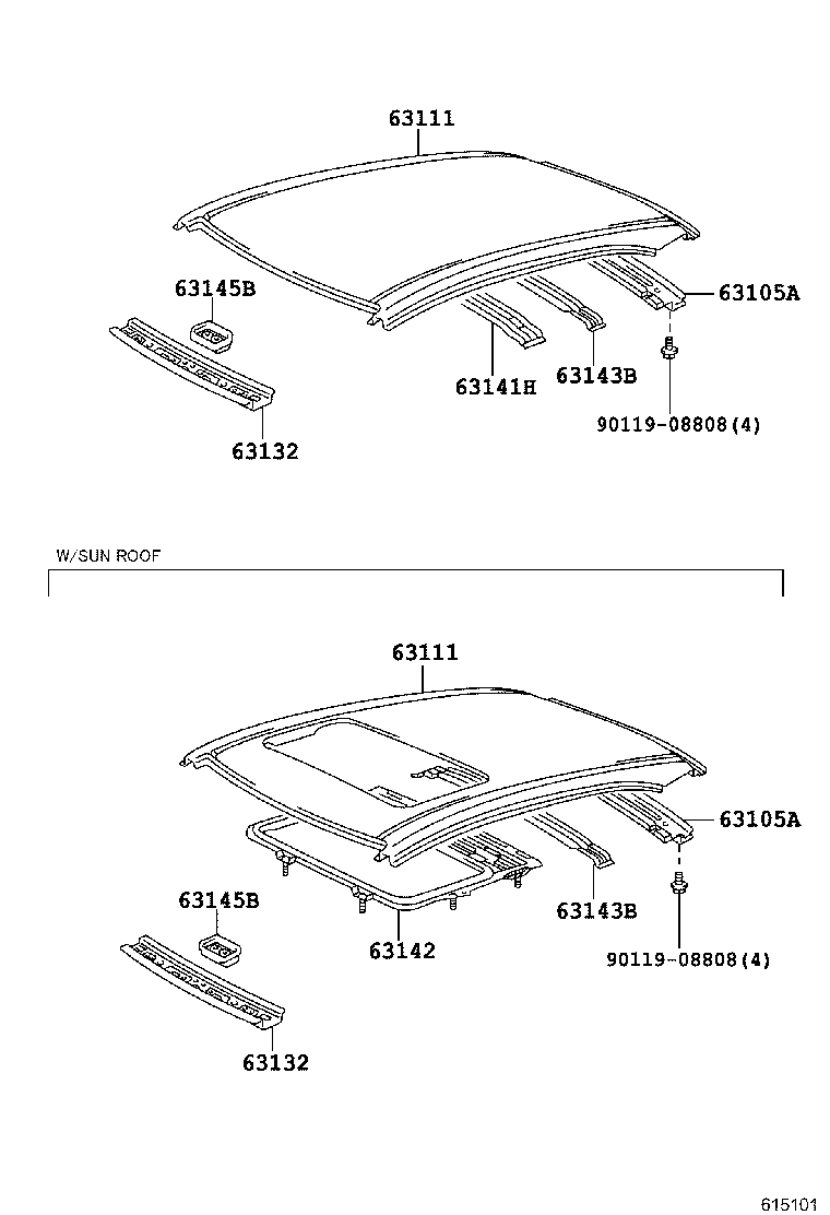 63102-13060 PANEL, WINDSHIELD HEADER, INNER product image