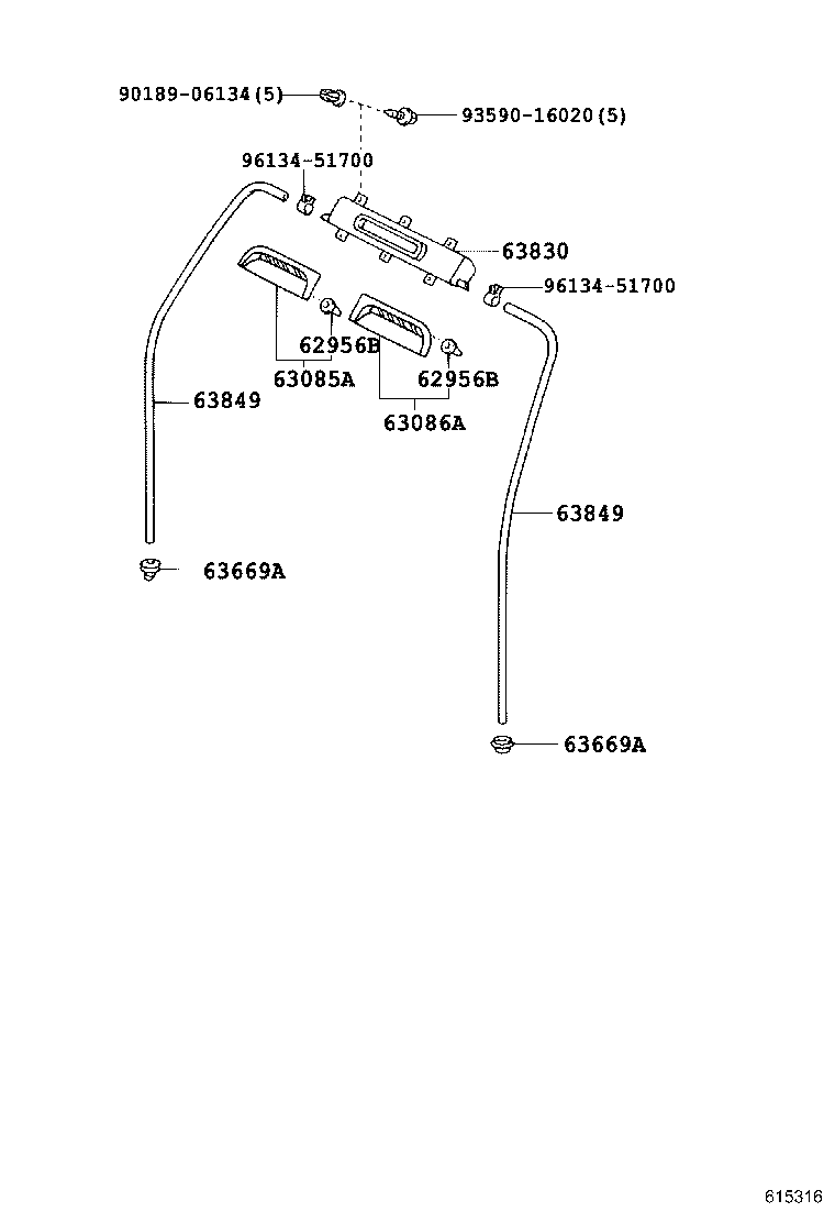 63132-0S010 PANEL, WINDSHIELD HEADER, INNER product image