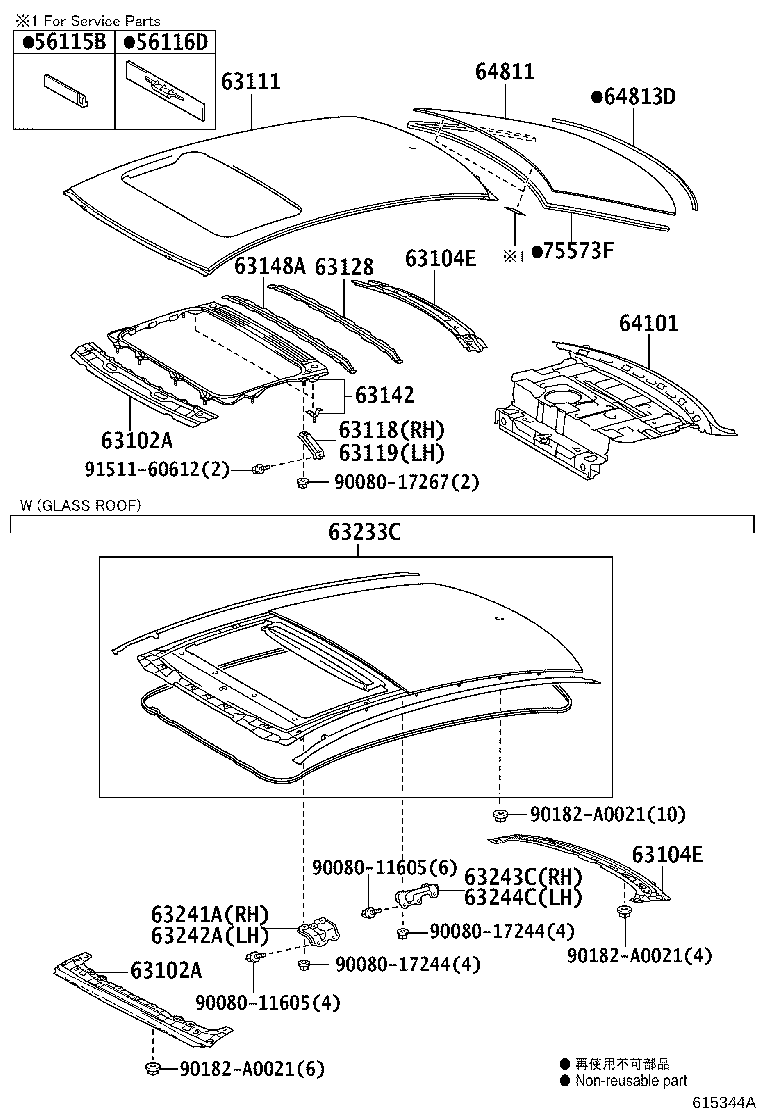 64801-06908 GLASS, BACK WINDOW product image