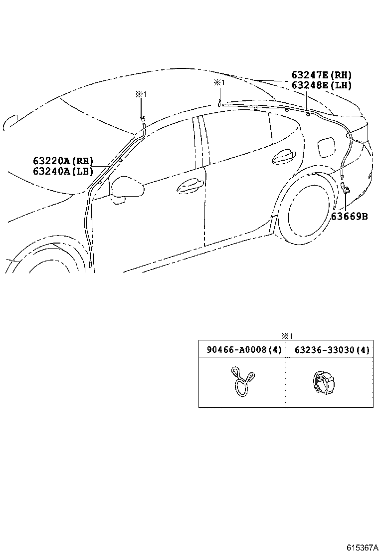 64801-06908 GLASS, BACK WINDOW product image