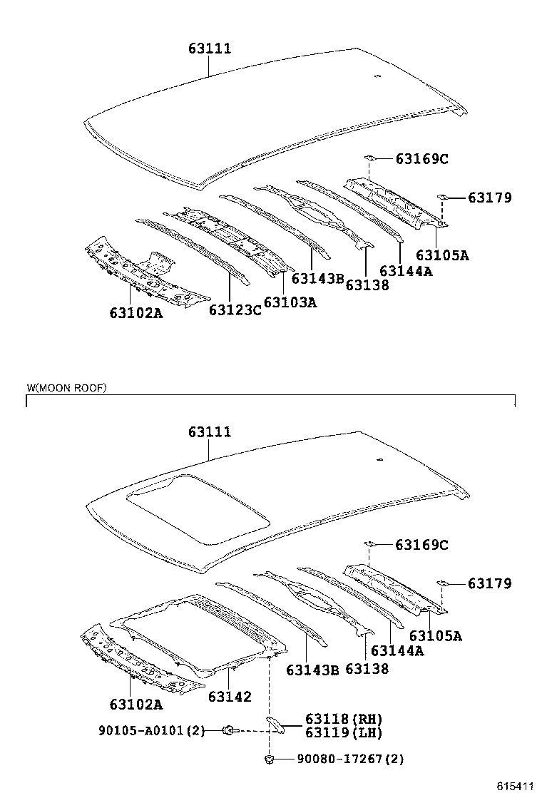 63138-0E040 BRACKET, DOME LAMP, NO.2 product image