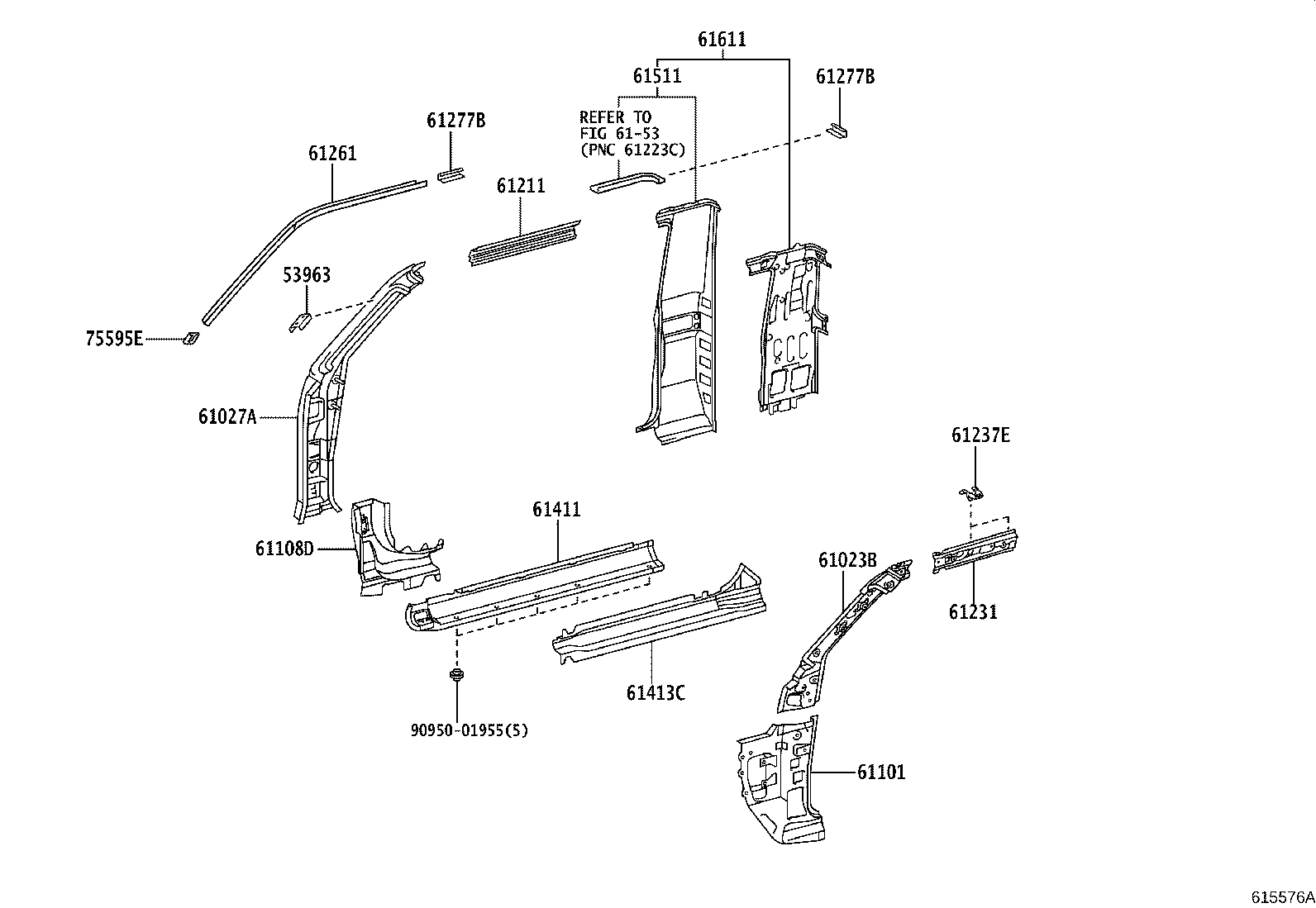 58741-60090 PROTECTOR, REAR WHEEL EXTENSION, RH product image