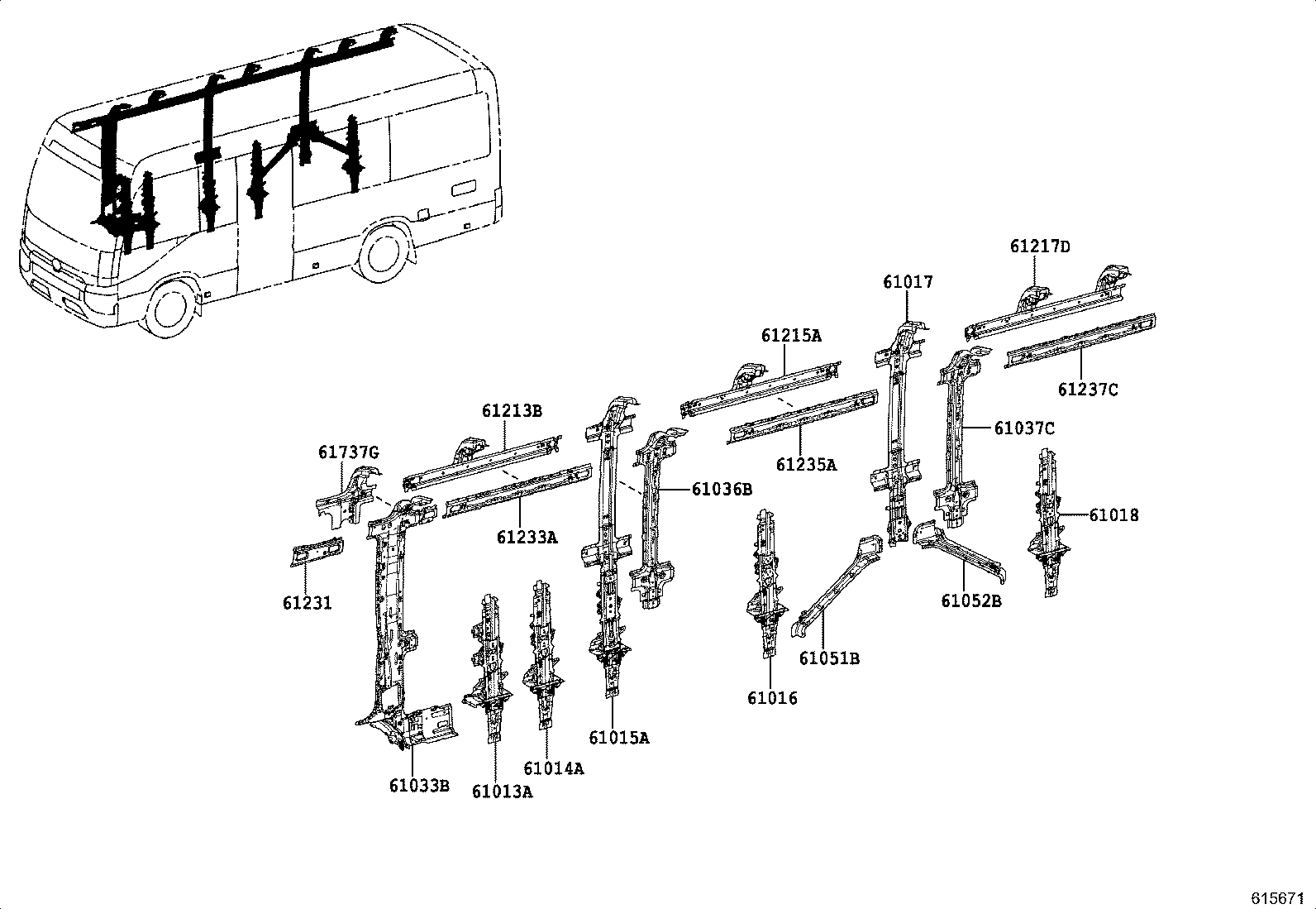 53258-36010 BRACKET, FRONT END PANEL MOUNTING, LH product image