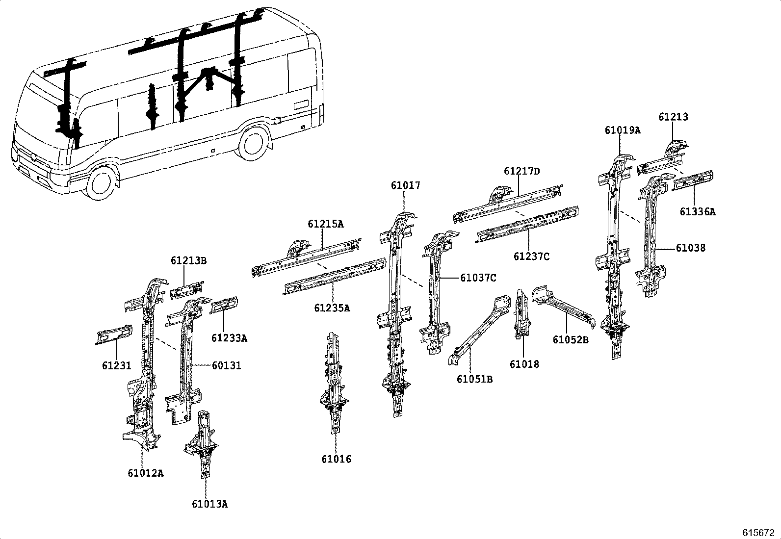 53258-36010 BRACKET, FRONT END PANEL MOUNTING, LH product image