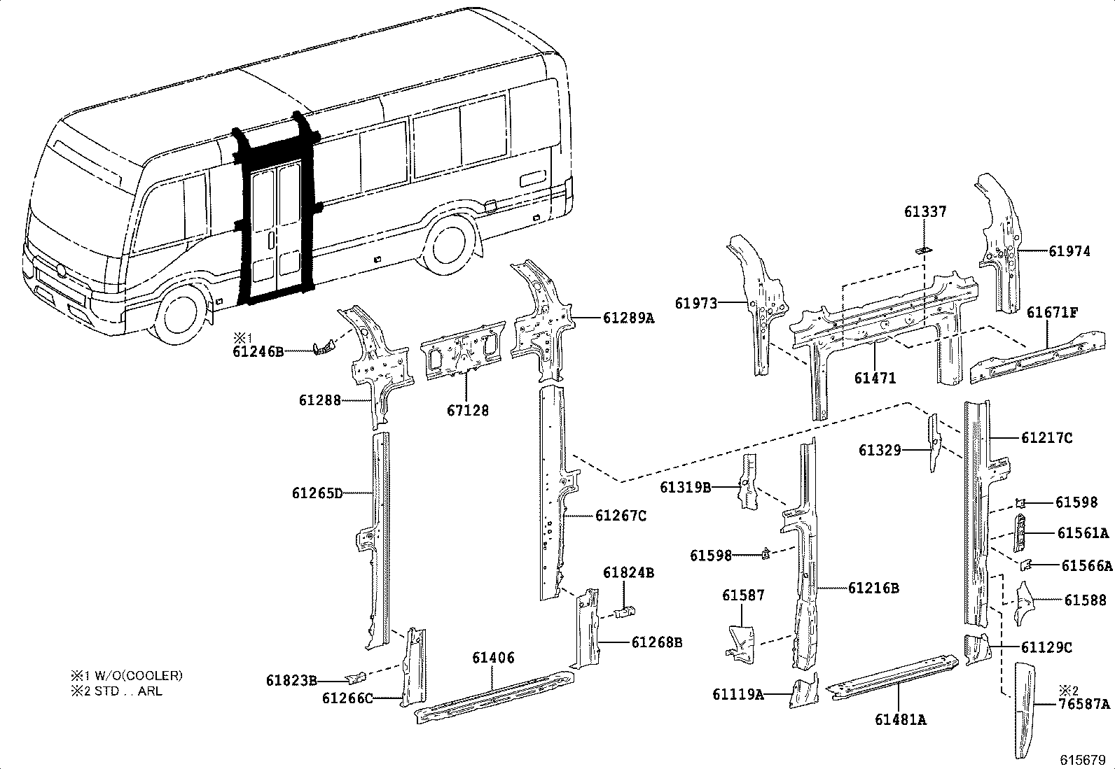 53258-36010 BRACKET, FRONT END PANEL MOUNTING, LH product image