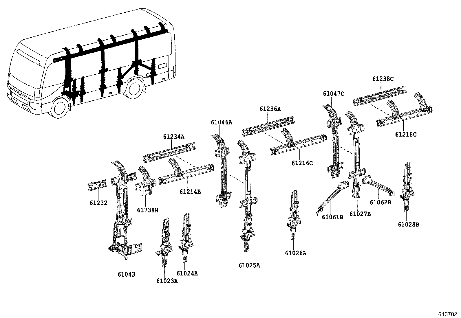 53258-36010 BRACKET, FRONT END PANEL MOUNTING, LH product image