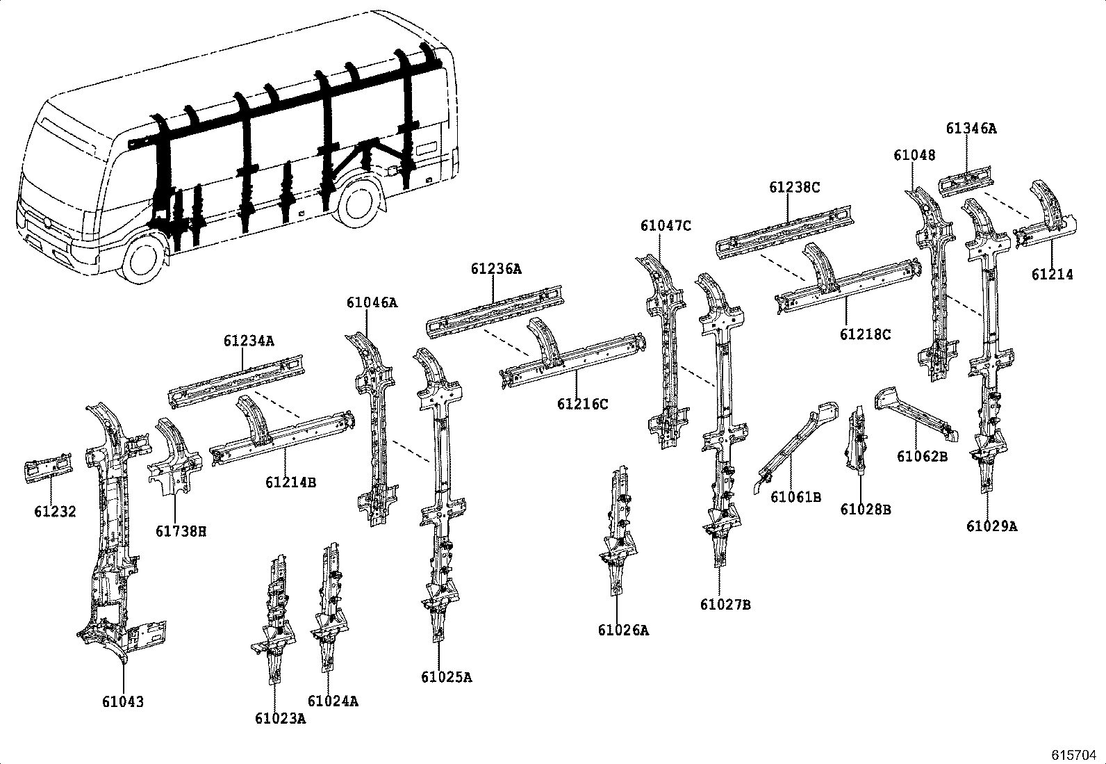 53258-36010 BRACKET, FRONT END PANEL MOUNTING, LH product image
