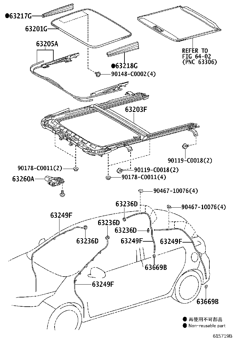 63236-02010 CLAMP, SLIDING ROOF OR REMOVABLE ROOF DRAIN HOSE product image