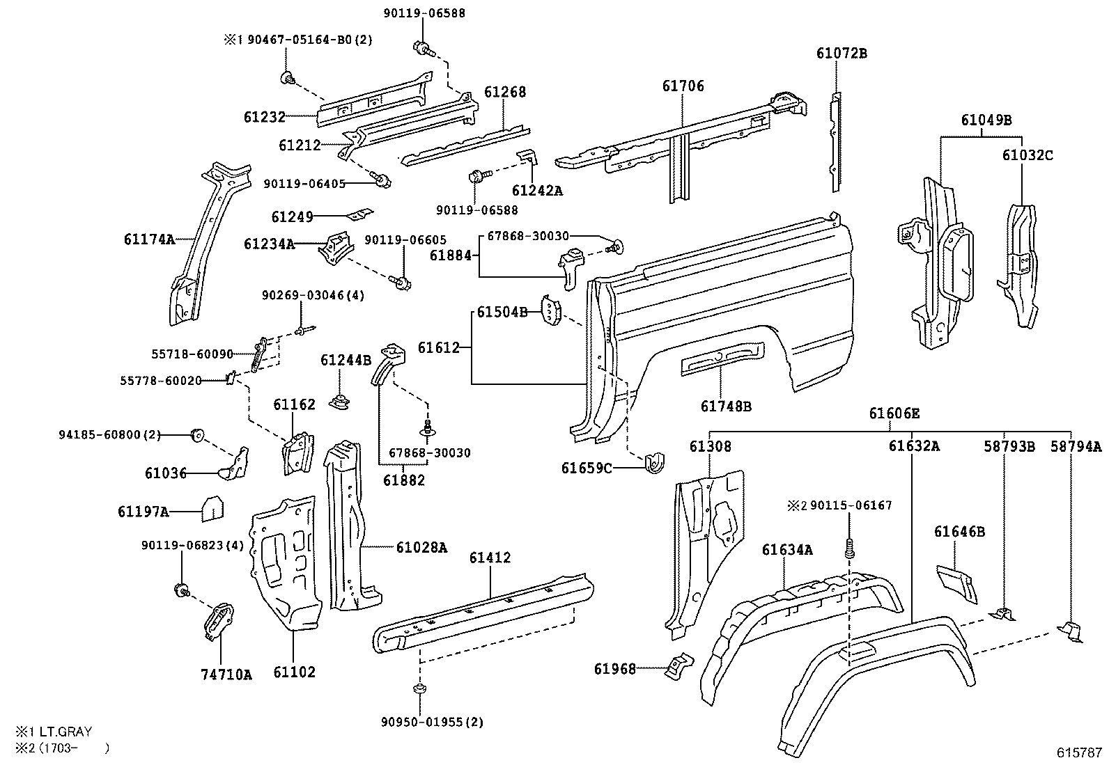 58741-60090 PROTECTOR, REAR WHEEL EXTENSION, RH product image