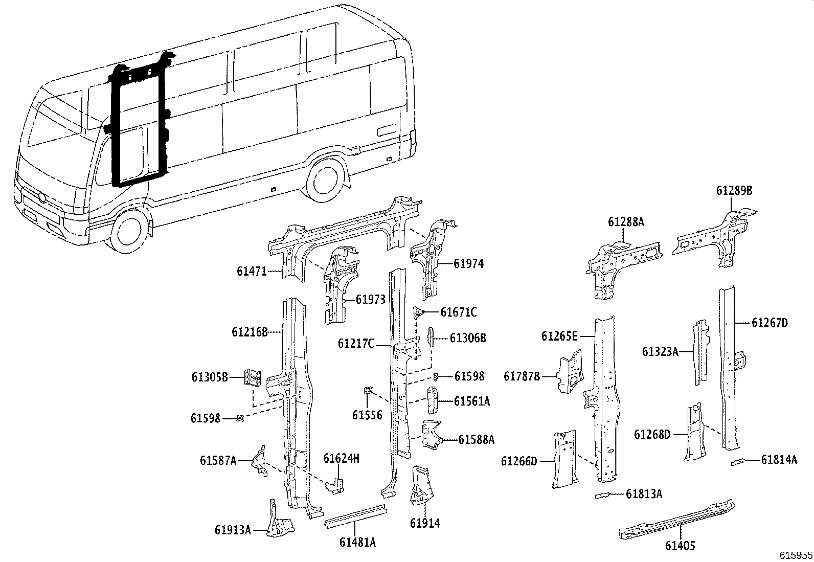 53258-36010 BRACKET, FRONT END PANEL MOUNTING, LH product image