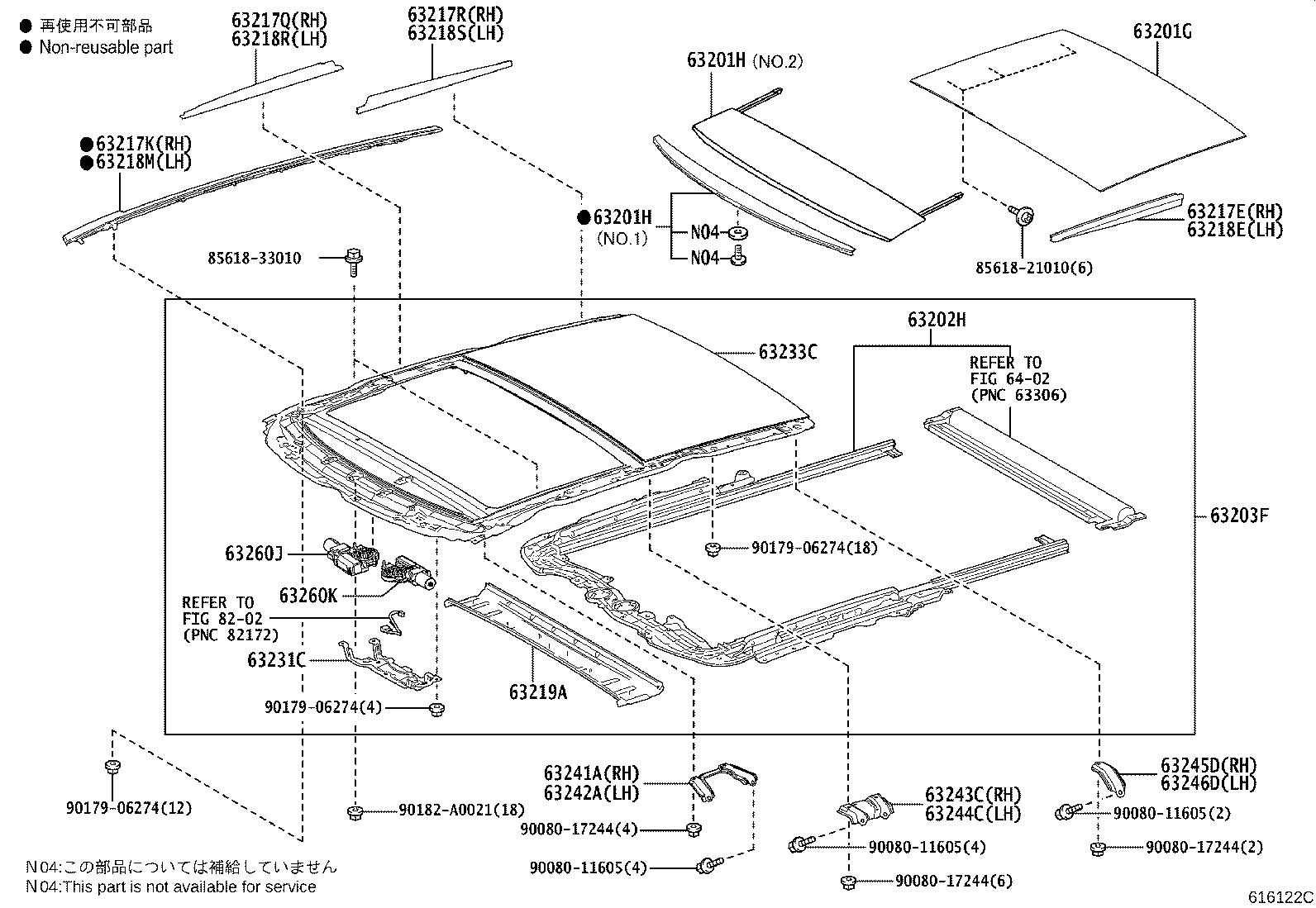 63138-0E040 BRACKET, DOME LAMP, NO.2 product image