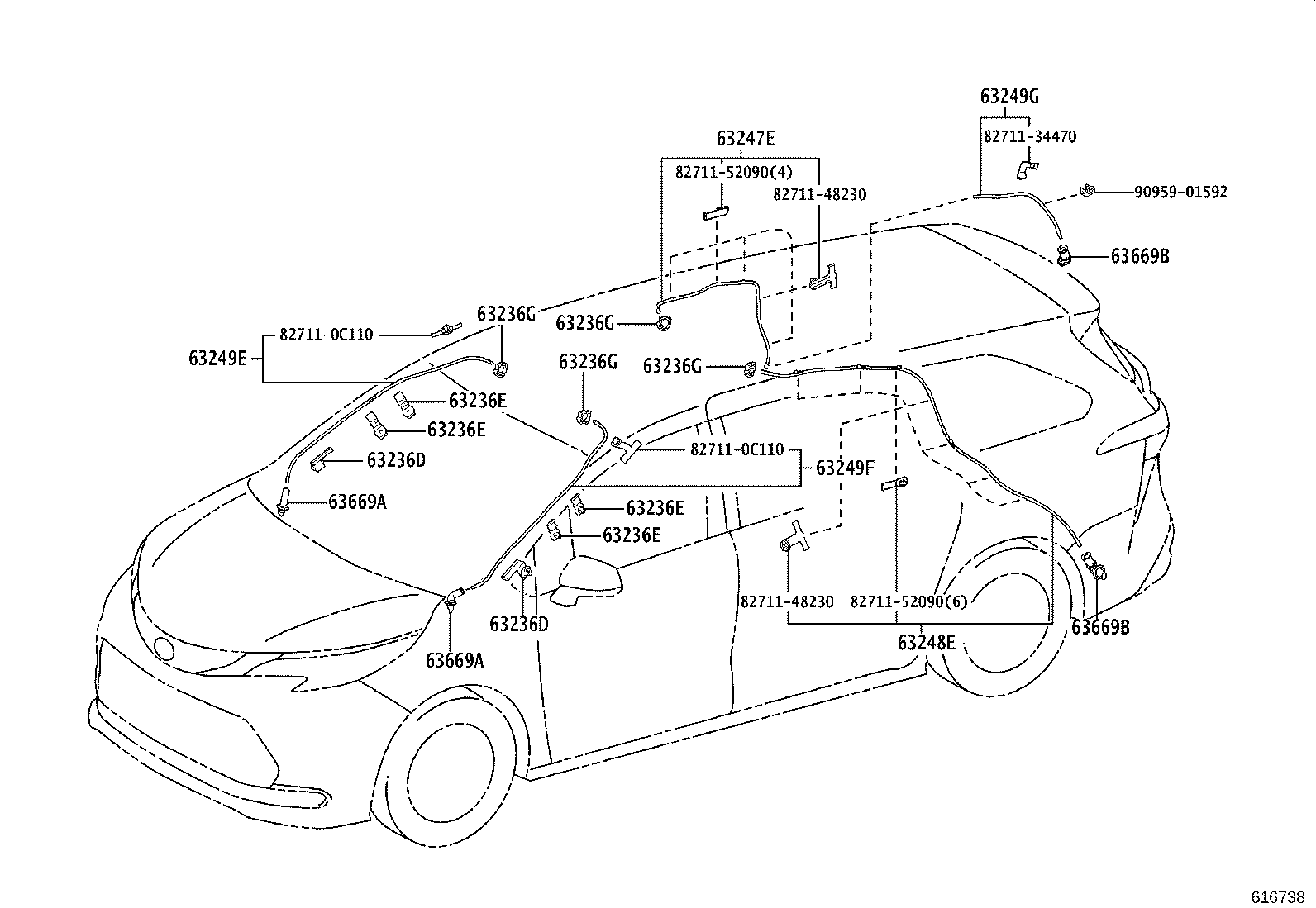 63402-08010 COVER SUB-ASSY, ROOF RACK, FRONT LH product image
