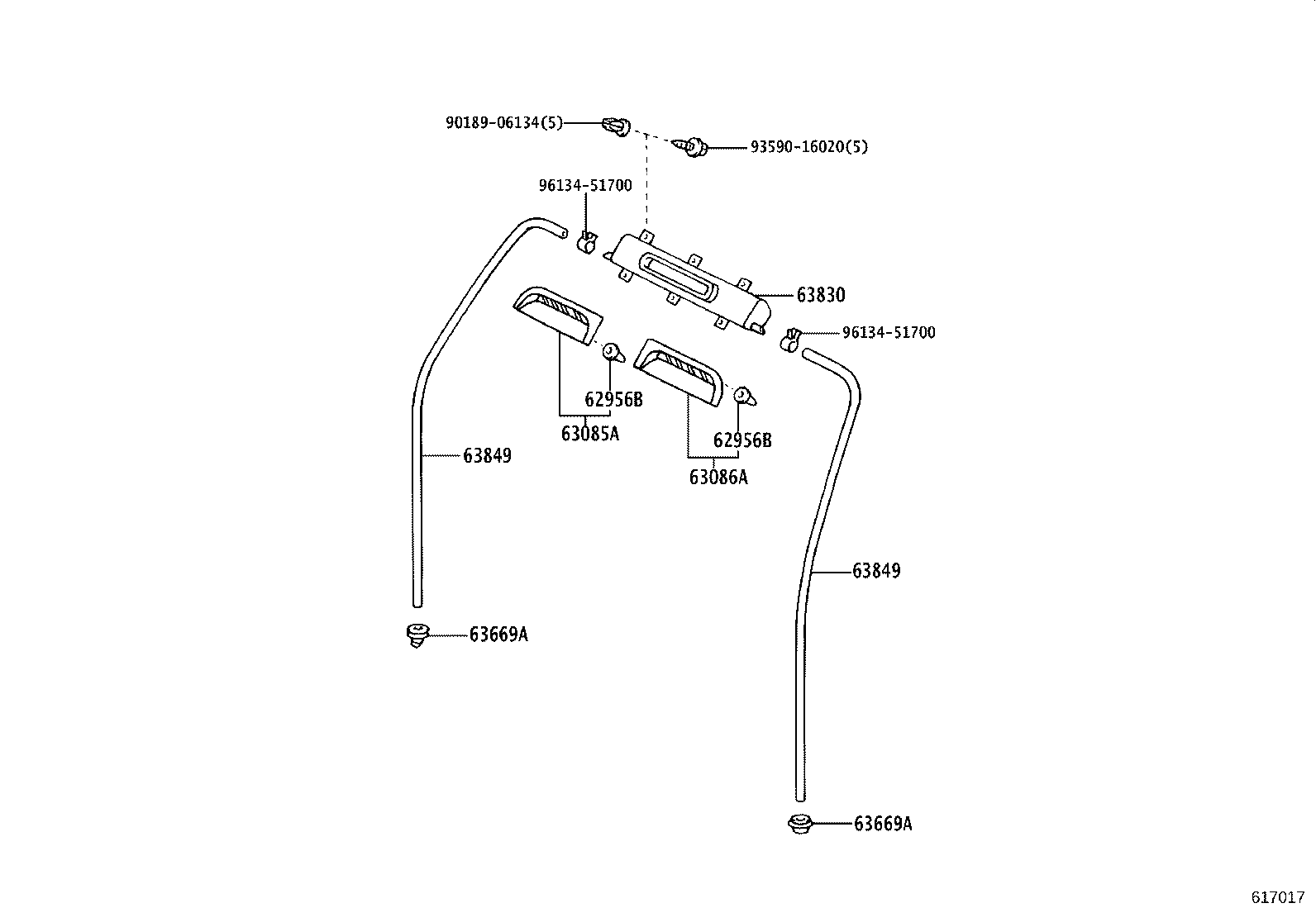 63132-0S020 PANEL, WINDSHIELD HEADER, INNER product image