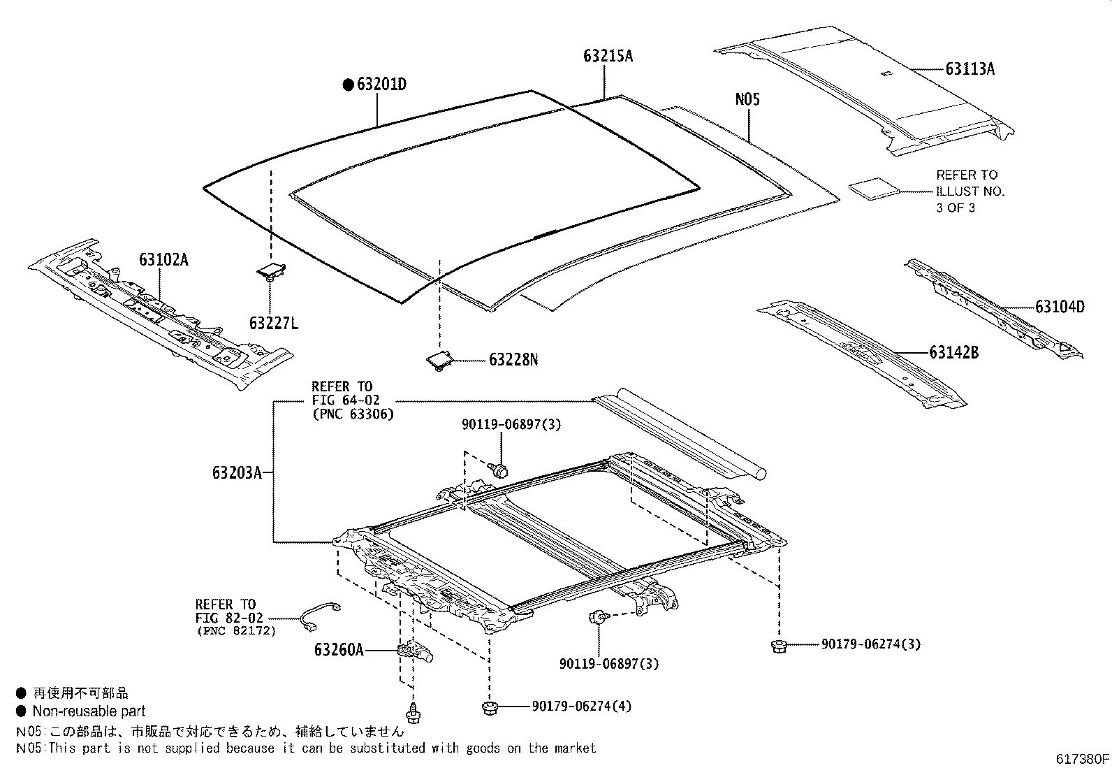 63111-42310 PANEL, ROOF product image