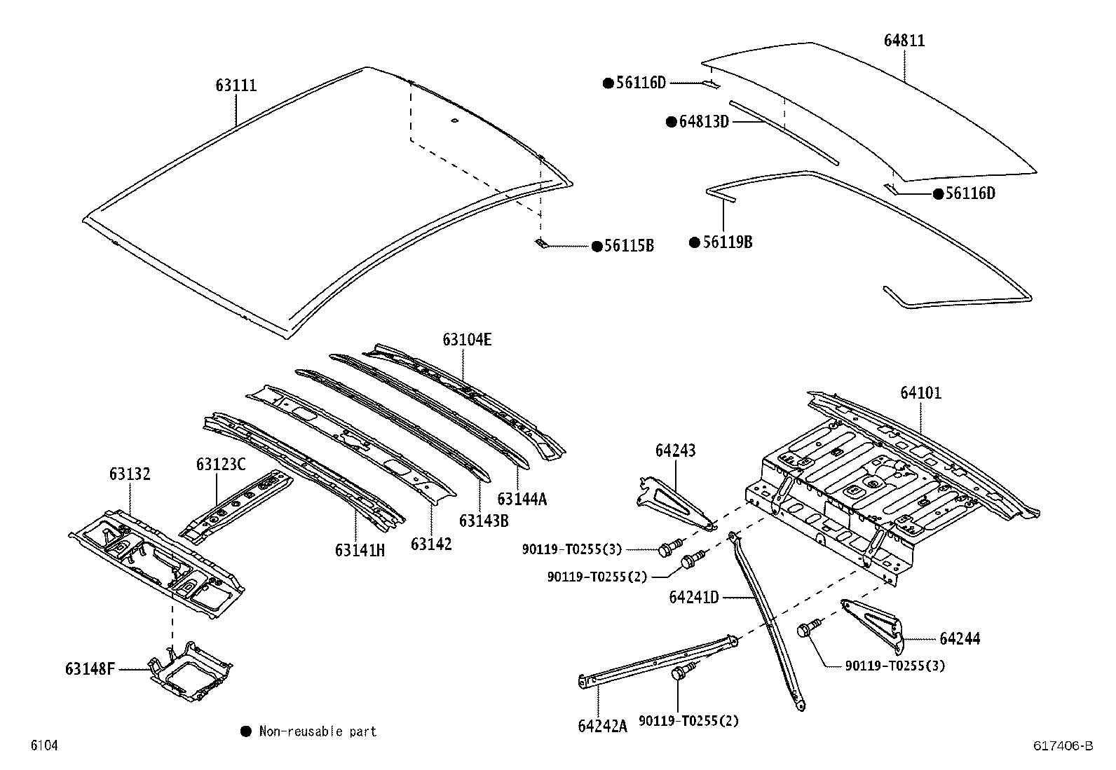 63111-BZ360 PANEL, ROOF product image
