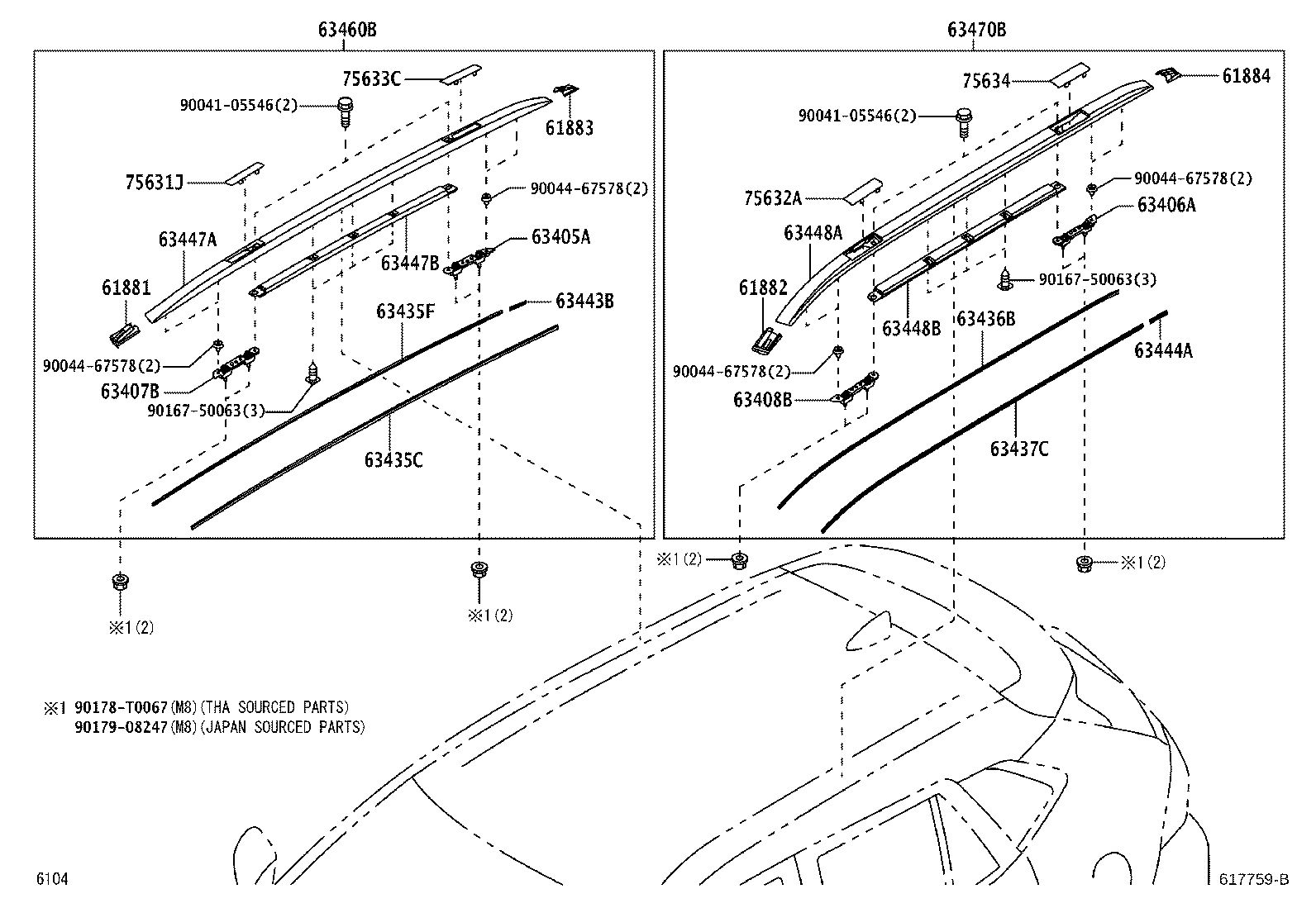 63141-BZ240 REINFORCEMENT, ROOF PANEL product image