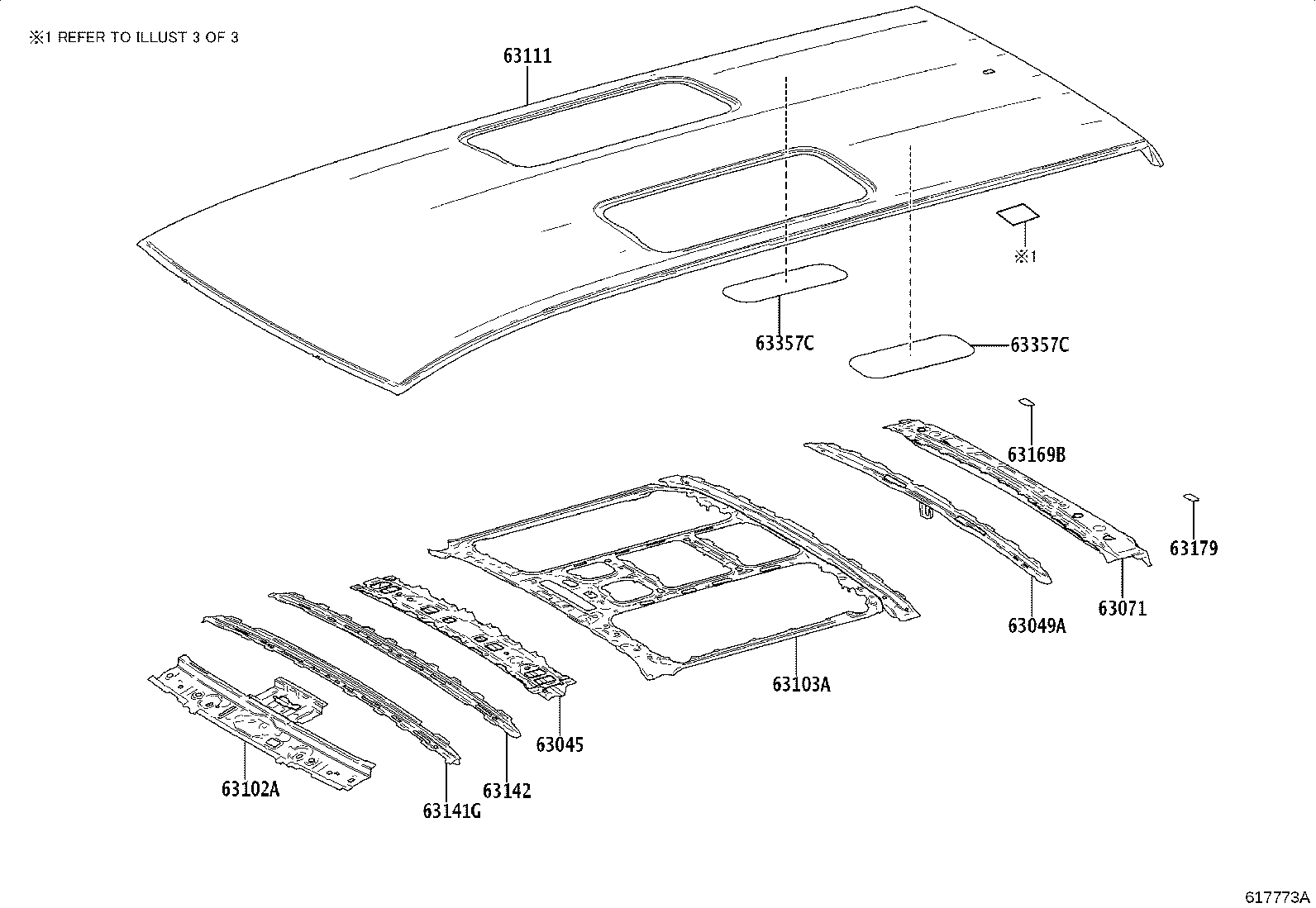 63015-V2010 BRACKET SUB-ASSY, ROOF CONSOLE product image