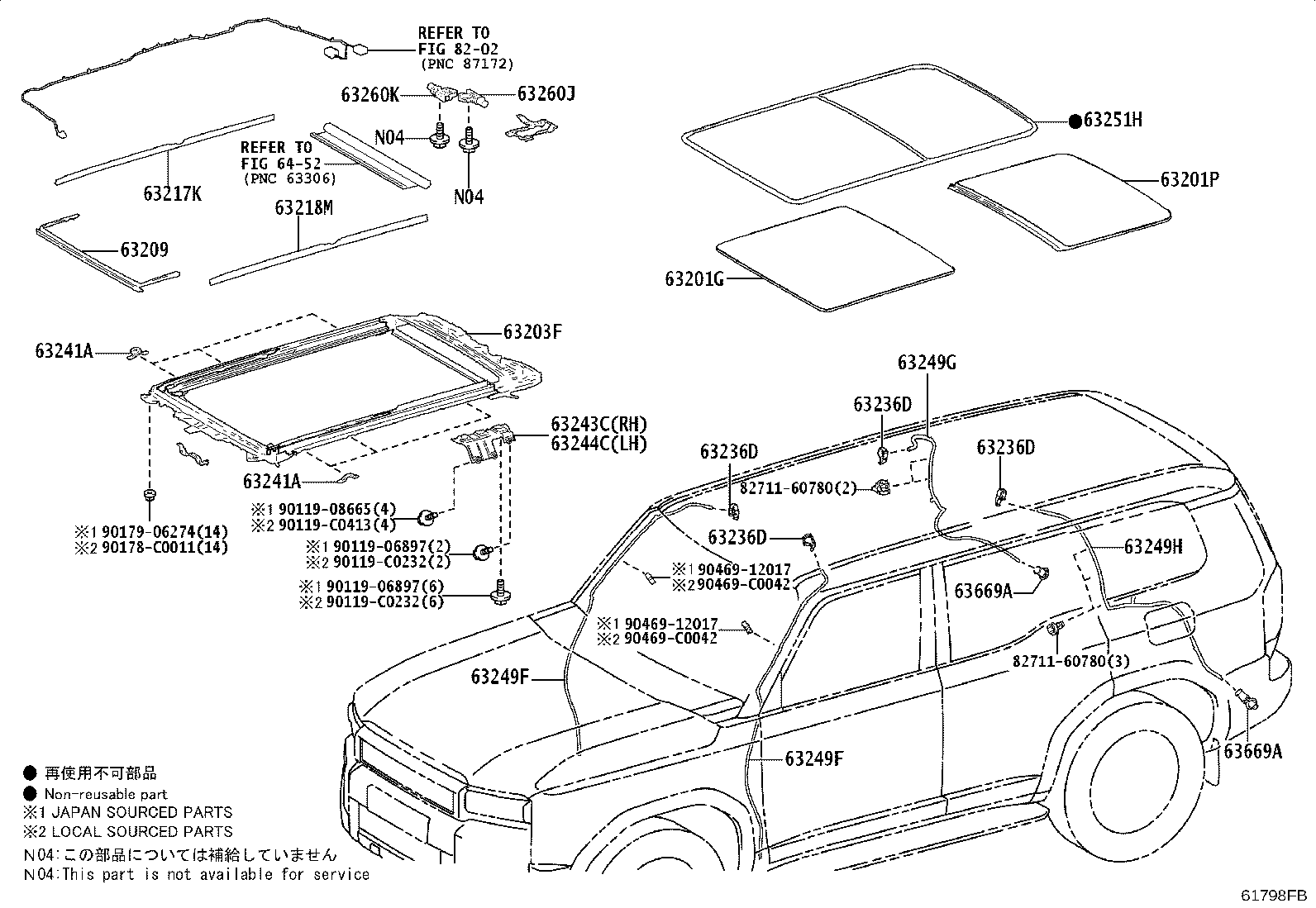 63103-0G010 REINFORCEMENT SUB-ASSY, ROOF PANEL, CENTER product image