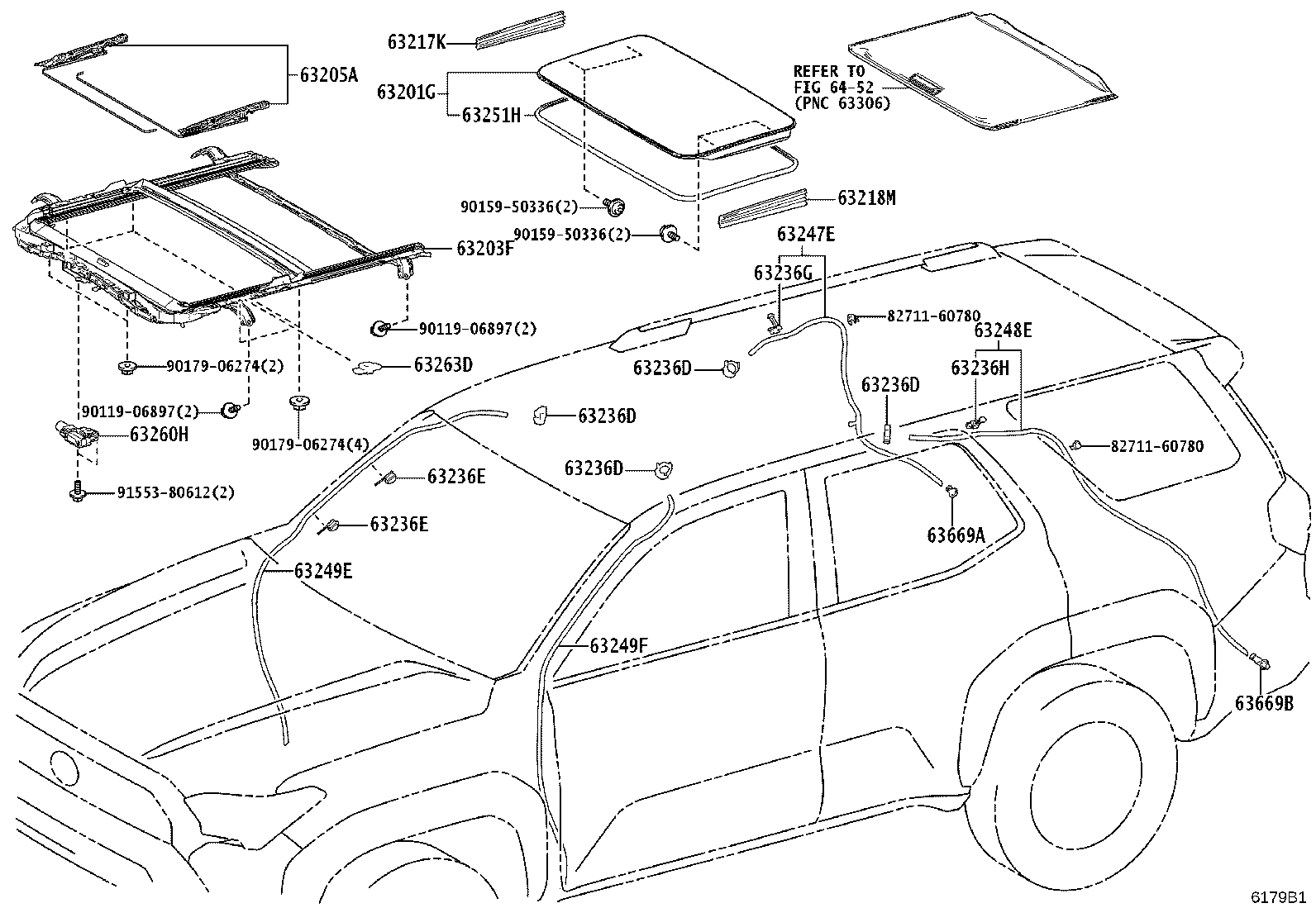 63117-35010 PANEL, ROOF, REAR RH product image