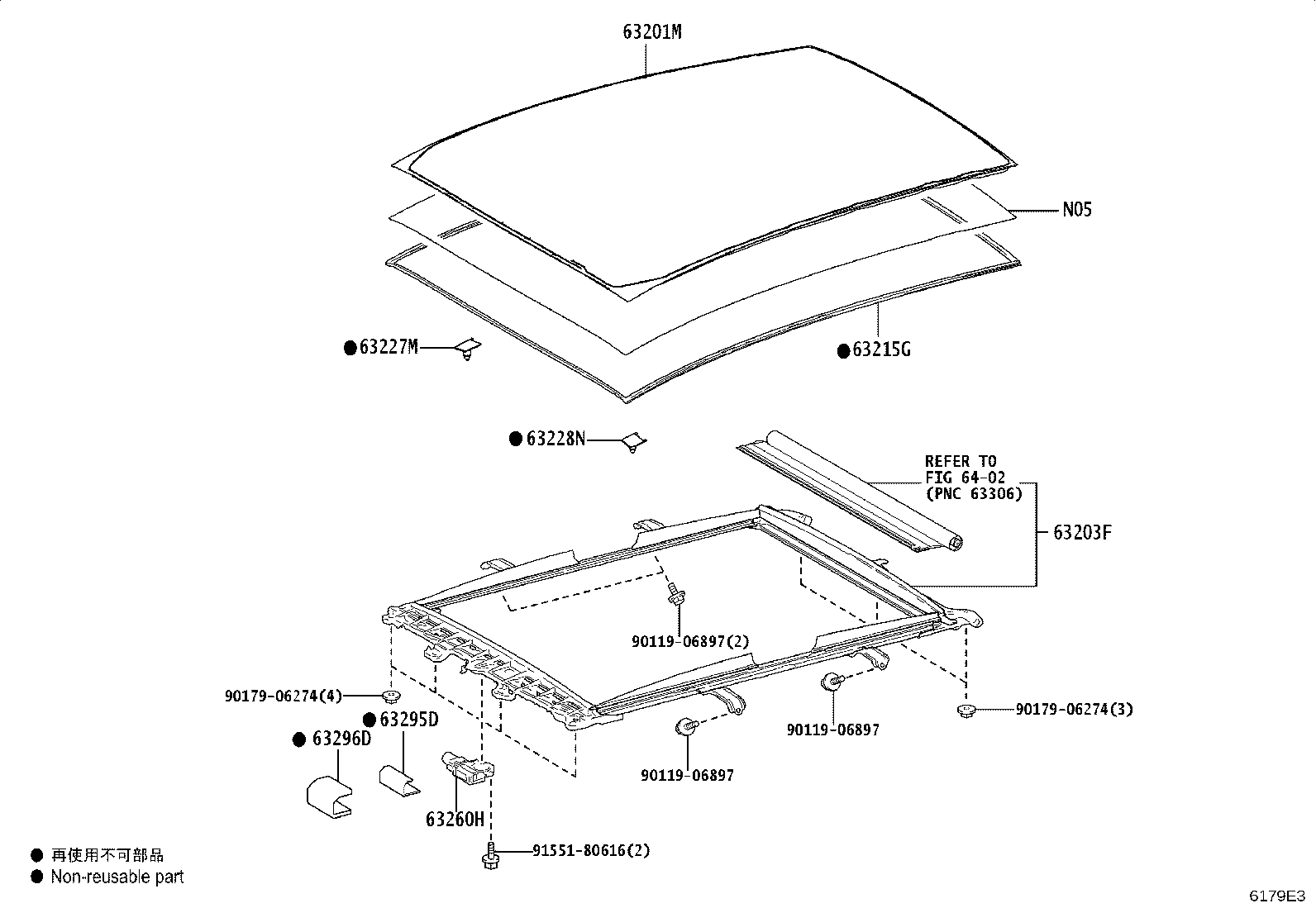 63104-48040 REINFORCEMENT SUB-ASSY, ROOF PANEL, REAR product image